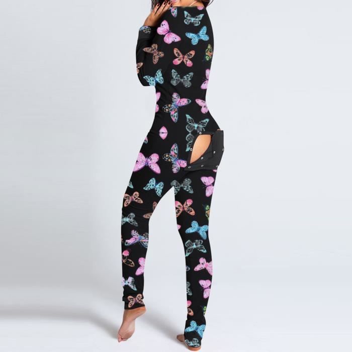 Combinaison Fille Papillon Motif Tigre - Coton Stretch Noir Et Blanc (Taille 8 Ou 12 Ans)