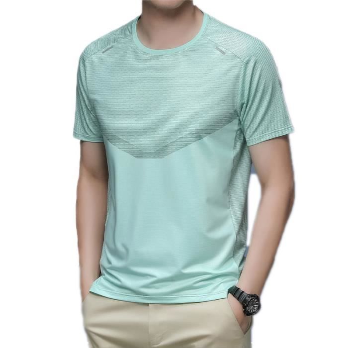 T-shirt Rayé Vert Garçon Trespass 11-12 Ans - Séchage Rapide Sport