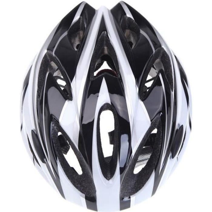Okeeyseda Casque Vélo Adulte – Tour De Tête 54-64 Cm – 18 Évents – Noir + Blanc – Léger 263 G – Visière Incluse