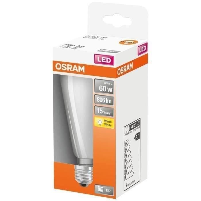 OSRAM - LED edison dépolie filament 7W E27 730lm 2700K chaud