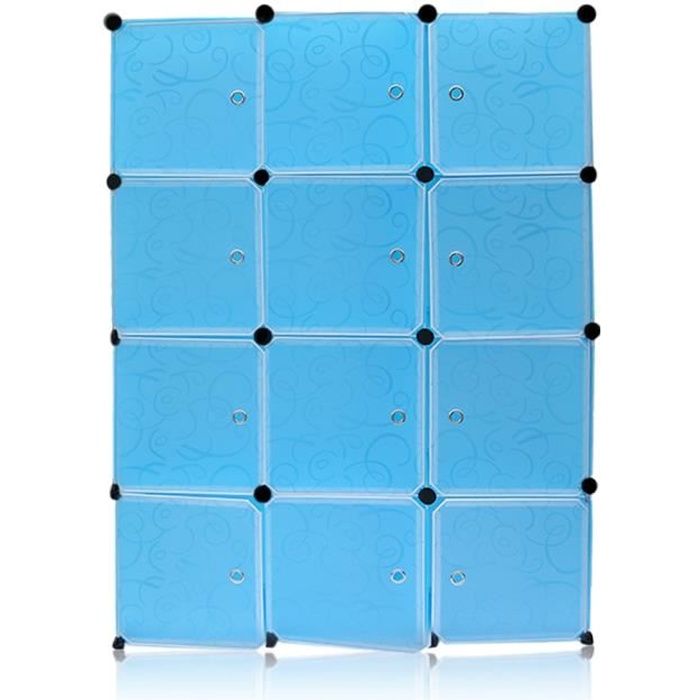 12 Armoire Penderie Cubesétagère de rangement modulables plastiques