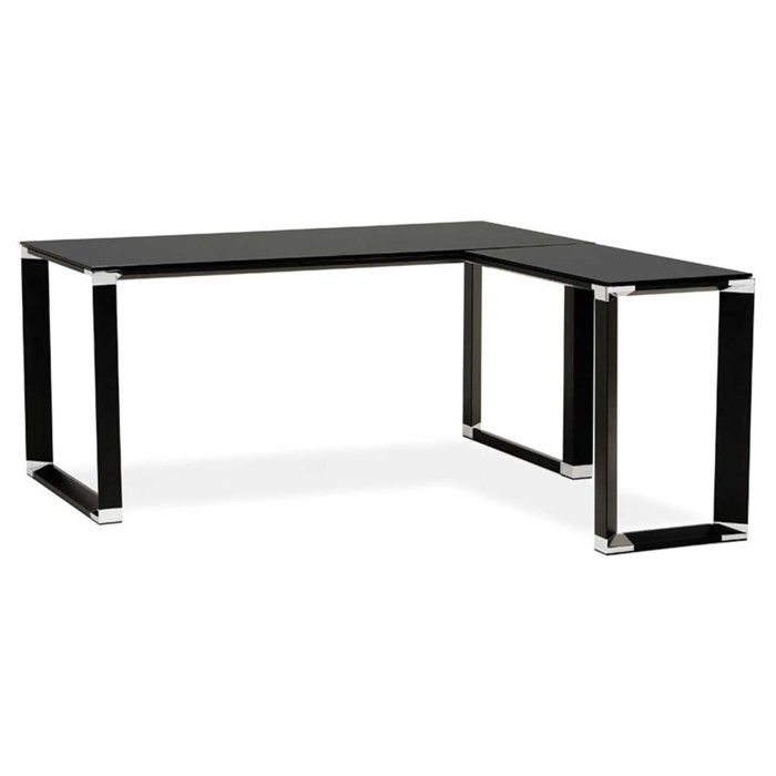 Bureau D Angle Design Hovik Verre Noir Paris Prix Achat Vente Bureau Bureau D Angle Design Hovik Verre Noir Paris Prix Cdiscount
