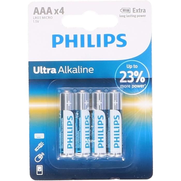 Piles AAA - LR03 Alcalines Hautes Performances x4