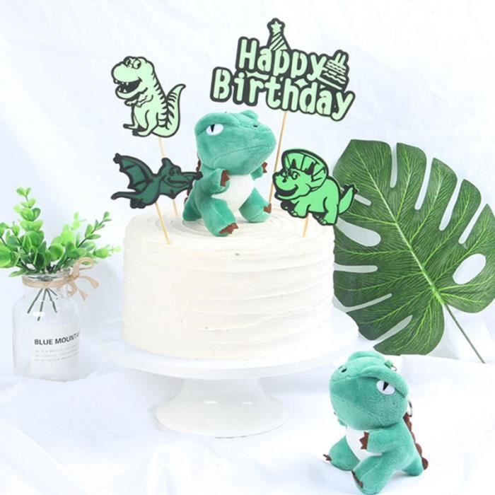 8pcs Cake Toppers Dinosaure Papier Cupcake Picks Party Supplies Pour Anniversaire Baby Shower Bougie Anniversaire Cdiscount Maison