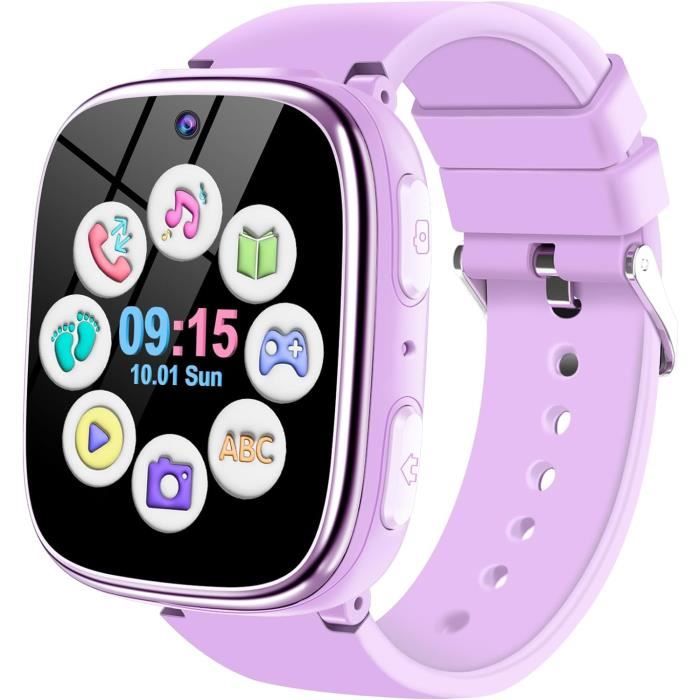 Montre Connectée Enfant Smooce Avec Musique Étanché IP67 Et Carte SD 1Go - Montre Intelligente Jeux Et SOS Pour Filles Garçons 3-12 Ans
