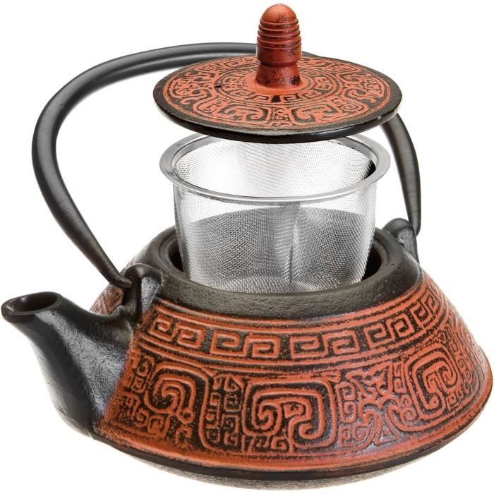 Ibili Théière En Fonte Daca 0,85 L - Intérieur Émaillé - Compatible Induction
