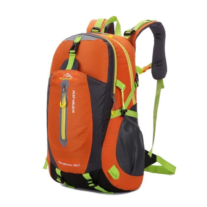 SHARPHY Sac de randonnée femme sacs à dos rando voyage tactique sports de plein air multifonction grande capacité orange 30L