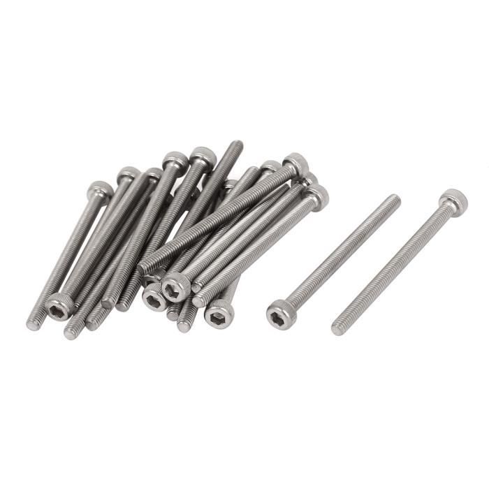 Sourcing Map 20x M3x30mm Gewindestangen Set - Edelstahl 304 Mit Muttern