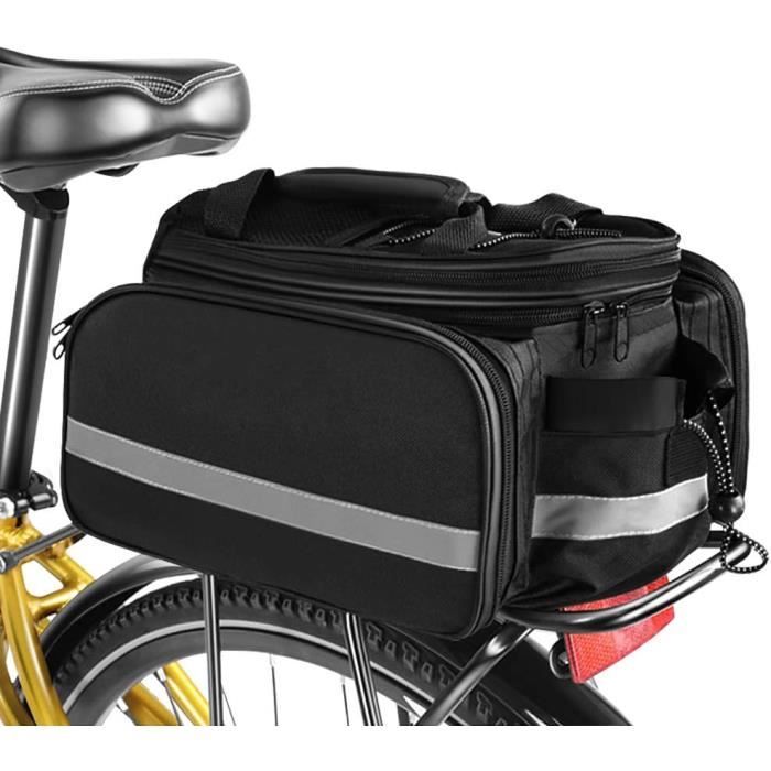 SEVENRIVERS Sacoche Vélo 3en1 24L - Sac à Dos, Porte-Bagages Et Bandoulière Étanche Anthracite