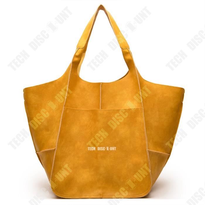 TD® Mode seau type fourre-tout femmes sac à dos nouveau rétro simple grand sac en cuir souple grande capacité seule épaule portable
