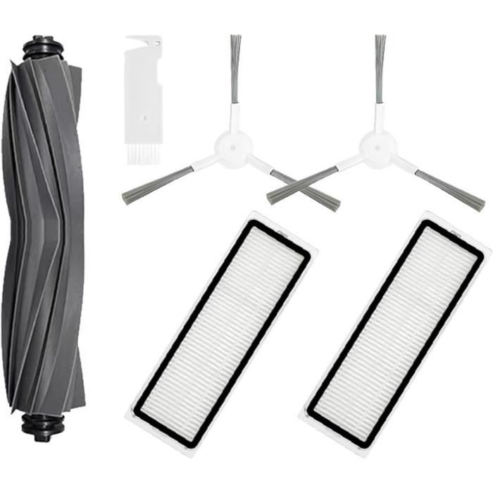 Brosse Principale à Rouleau, Brosse Latérale, Filtre, Chiffon, Sac à Poussière, Robot Aspirateur