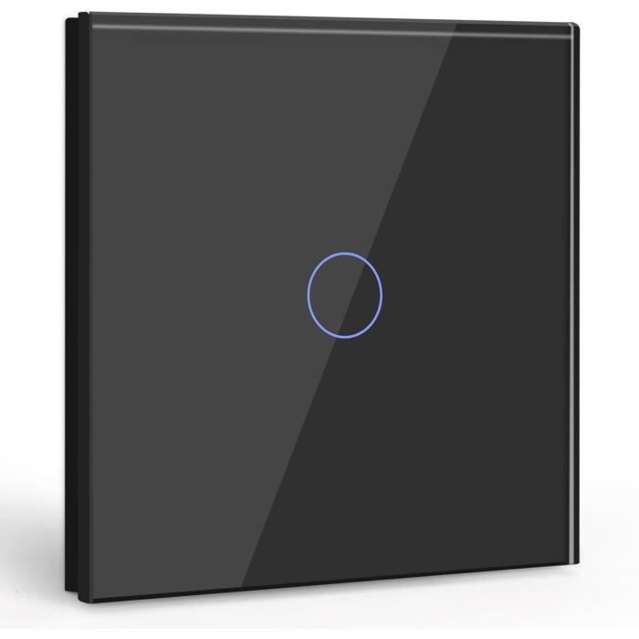 Interrupteur Connecté Wifi,Interrupteur Tactile 1 Gang 1 Voie,Compatible Avec Am