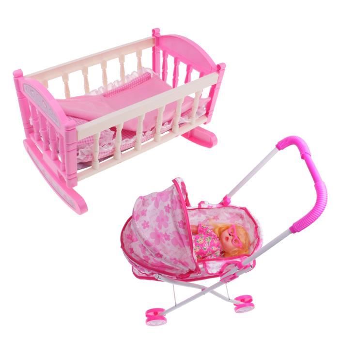 Berceau Bebe Lit De Poupee Et Poussette Pour 9 Inch 11 Inch Reborn Poupee Fille Jouets Enfants Achat Vente Poupee Cdiscount