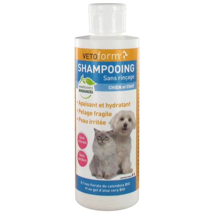 Comparer les prix de Vetoform Shampooing Sans Rinçage Spécial Chat 200ml