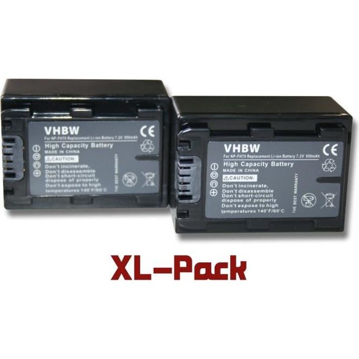 Vhbw 2X Akku Für Sony NP-FH50/FH100/FH40 - 500mAh 7,2V Mit Infochip