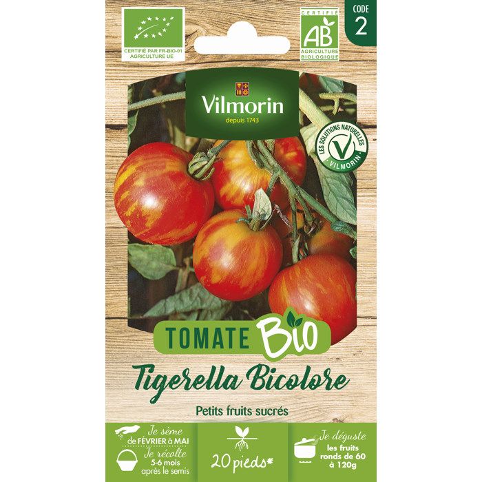 tomate tigerella bio vilmorin cdiscount jardin