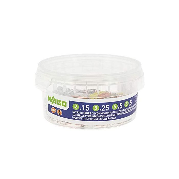 WAGO - Pot de 50 bornes de connexion automatique S2273 2,3,5 et 8 entrées