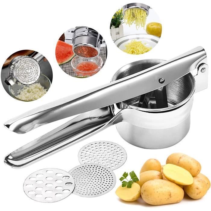 Presse Purée Professionnel En Acier Inoxydable 3 En 1,Ail Terre Purée Fruits légumes Presse Presse Purée Professionnel En Acier Inoxydable 3 En 1,Ail Terre Purée Fruits légumes Presse