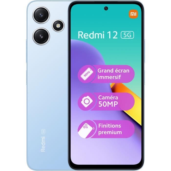 Redmi 12 5G ライトブルー 4GB/128GB XIAOMI REDMI 12 5G 4 - 128GB - BLEU - Cdiscount Téléphonie