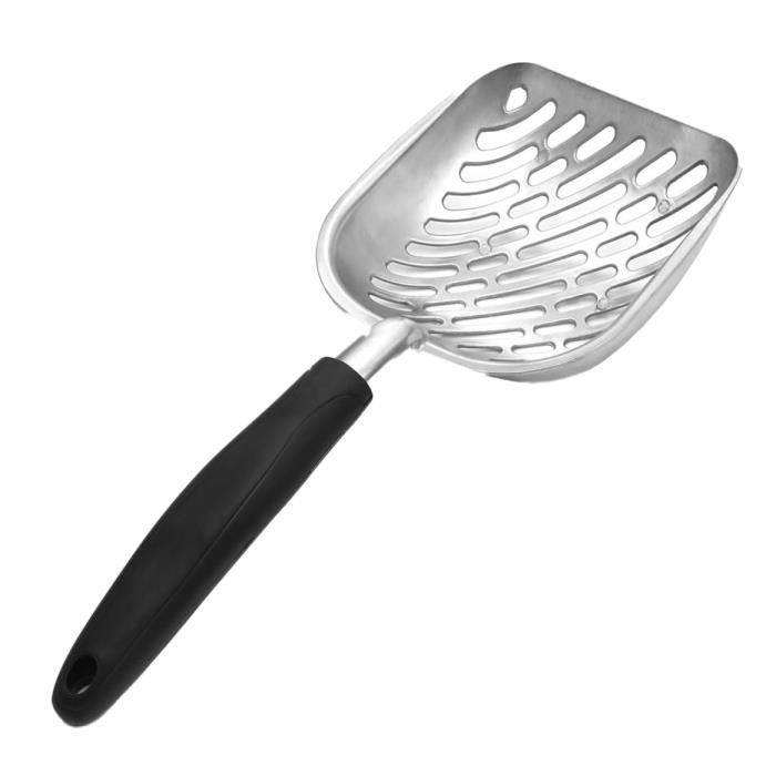 Comparer les prix de Pelle à litière - Hepooya - Métal - Noir - 45 x 14 x 35 cm - Confortable prise en caoutchouc