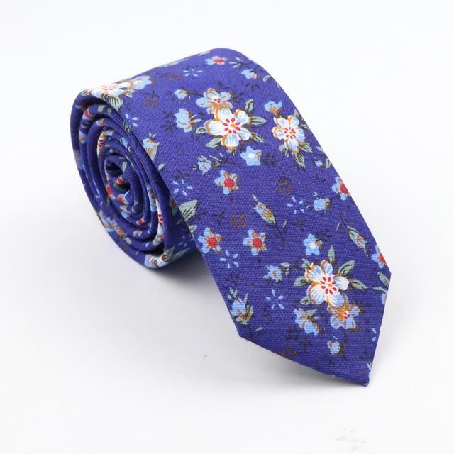 Cravate Élégante à Fleurs Pour Homme XUCZHAI – Coton, Style Décontracté, Idéale Pour Mariage Ou Bureau - 11