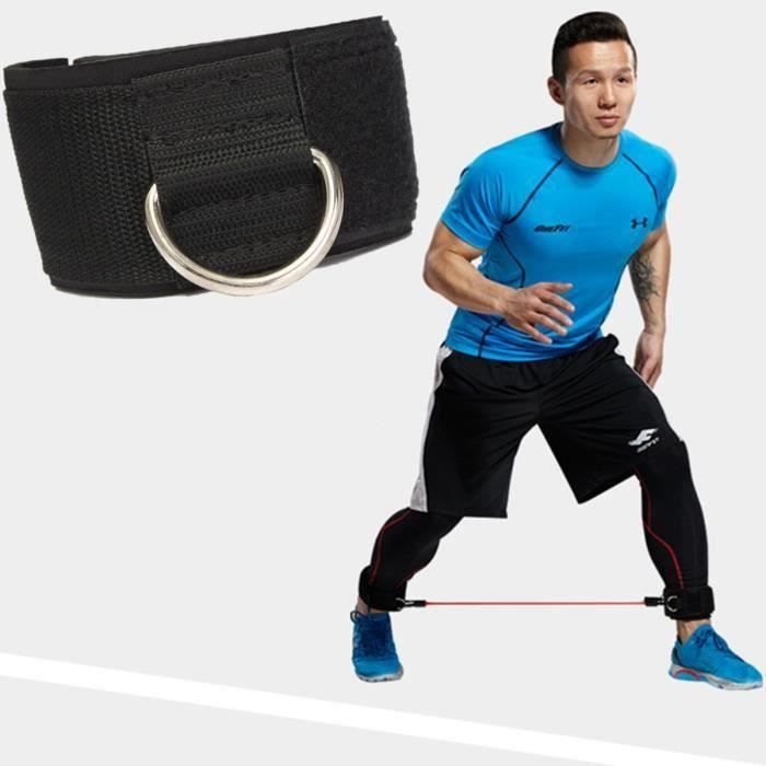 Sangle de cheville avec anneau en D, fixation de câble multi-gym