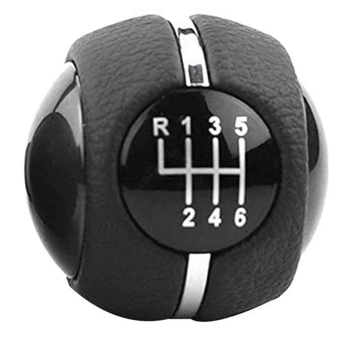 Pommeau Levier Vitesse Mini Cooper Pommeau Levier De Vitesse 6 Vitesses Pour MINI COOPER F54 F55 F56 F57 F60 - Cuir Noir & Chrome, Remplacement Direct Pommeau 6 Vitesses Noir Cuir Chrome