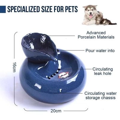 Maydong Fontaine À Eau Pour Chats Avec Pompe Silencieuse 2300 Ml Distributeur D'Eau Automatique