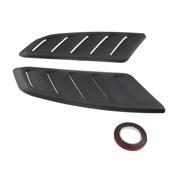 Cadre Sortie D'Air Capot Universel ABS Noir Brillant 40x28cm - Accessoire Tuning Voiture