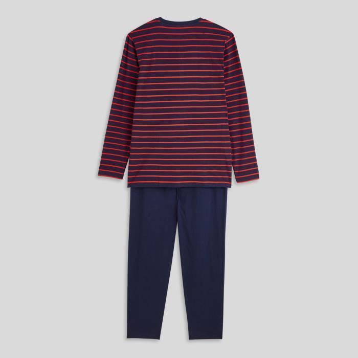 Pyjama long en coton BIO MONOPRIX MATADOR Homme Rouge Matador Cdiscount Pret a Porter