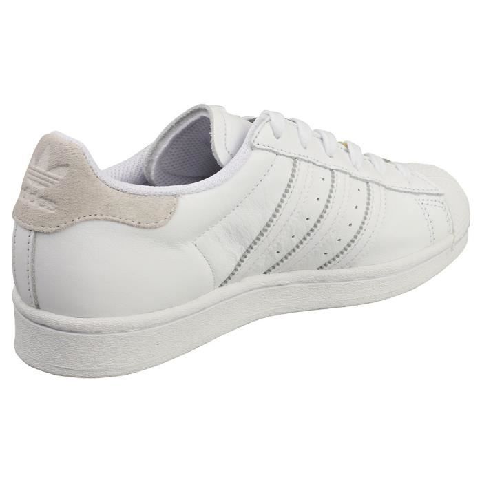 Baskets adidas SUPERSTAR Femme Blanc Boucle de serrage Blanc Cdiscount Chaussures