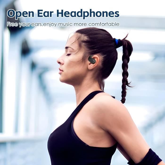 Ifecco Open Ear Casque Bluetooth 5.3,Écouteurs Ouverts Sans Fil Avec  Affichage Led,40H D'Autonomie,Casque Audio Avec Micro Po[G723] - Cdiscount  TV Son Photo