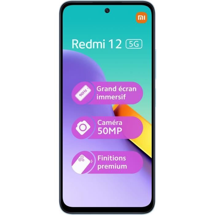 XIAOMI REDMI 12 5G 4 - 128GB - BLEU - Cdiscount Téléphonie