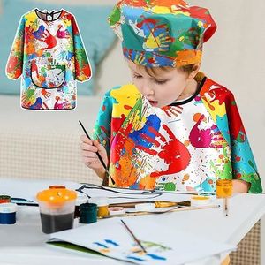 Tablier Bebe Pour Manger LGZIN Tablier De Peinture Enfant, Blouse Peinture Enfant Imperméable Activite Enfant 3 Ans
