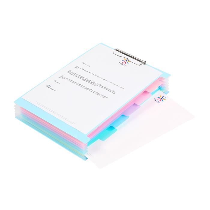 Trieur Extensible 12 compartiments A4 - Rainbow Pastel - Viquel