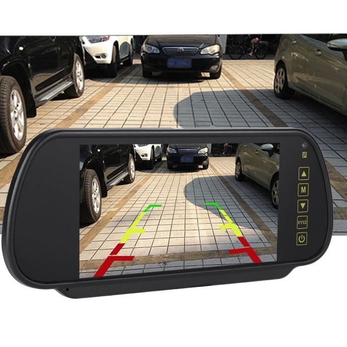 Moniteur Caméra De Recul 4.3 Pouces LCD Couleur Étanche Avec Pare-Soleil - Réglable 180° Pour Voiture SUV Van Truck