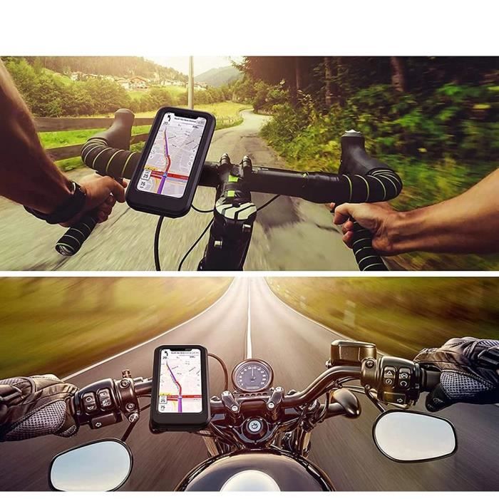 Support Téléphone Vélo Etanche Universel , Anti-Vibrations Support  Smartphone Velo avec Écran Tactile pour 5,5-6,8 Pouces phones - Cdiscount  Sport