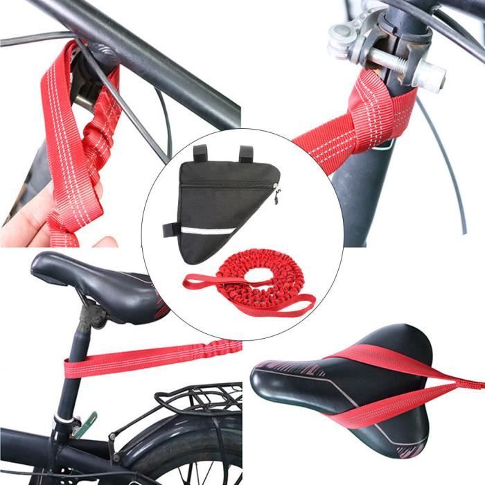 Corde De Remorquage Vélo Enfant 2,5 M - 120 Kg, Boucle Métal, Nylon/Polyester, Rétraction Douce, Compatible VTT/Vélo, Sécurité Parent-Enfant, 170 G