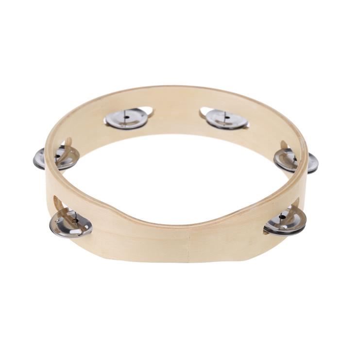 YANGWEN 2 Pcs Tambourin Demi Lune, Mini Hand Tambourine,Tambourin Percussion Plastique Jingle Bell Jouets Musicaux Instruments pour Les Cours de Musique, Les Fêtes, Les Soirées Chantantes
