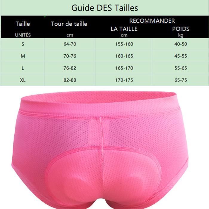 Short Cycliste Femme Rembourré 3D Gel – Sous-vêtement Vélo Noir Taille L