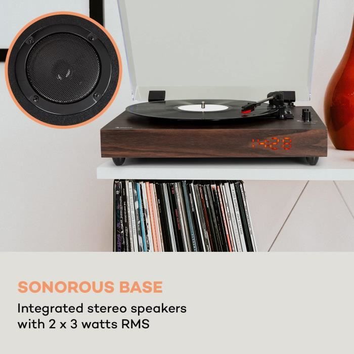 Platine Vinyle Tourne-Disque, Rétro Bluetooth 5.0 Portable Vinyle