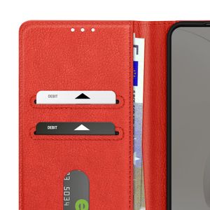 Coque à Clapet Livre Pour Honor Magic6 Lite / X50 5G - Style Bookstyle Flip Rouge - Marque Mtb