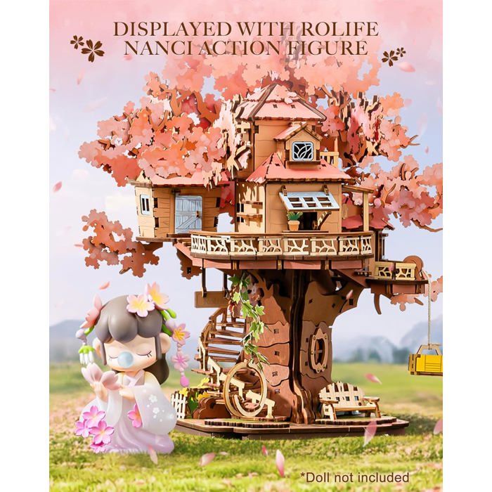 Robotime Rolife puzzle 3D bois voyage Sakura 23 x 14 x 16,7 cm - 1 Pièce, décoration à la maison Robotime Rolife puzzle 3D bois voyage Sakura 23 x 14 x 16,7 cm - 1 Pièce, décoration à la maison