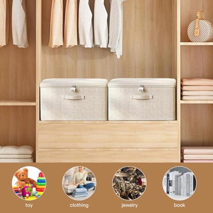 Coffre De Rangement Avec Cadenas Bo te De Rangement En Tissu Avec coffre-de-rangement-avec-cadenas-bo-te-de-rangement-en-tissu-avec
