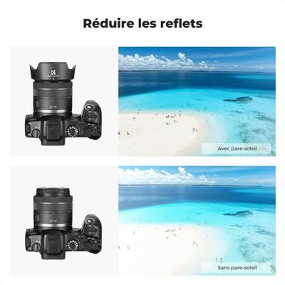 QKOO Pare-soleil Pour GoPro Hero 11/10/9 Noir – Plastique Rigide Anti-reflet Pare-soleil Pare-soleil Lens Hood