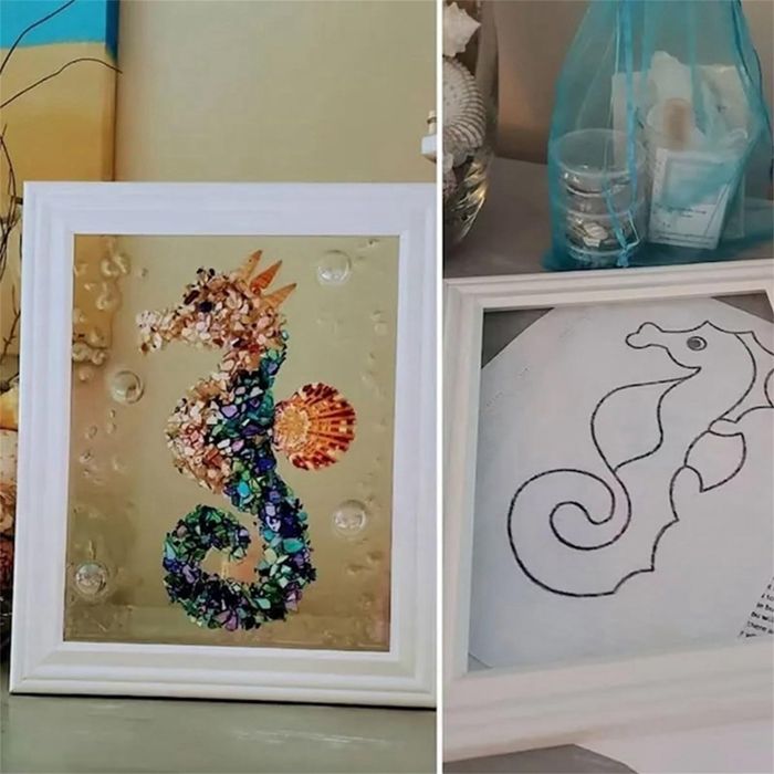 Art D'empreinte De Main D'hippocampe, Souvenir De Mémoire, Artisanat Pour Tout-petits, Enfants D'âge Préscolaire, Garderie - France