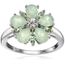 Grosse Chevalière Bague Homme Doré Or Fin Royalisme Fleur de Lys Strass Vert Roi
