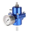 Drfeify FPR réglable Régulateur de pression de carburant universel FPR en alliage d'aluminium avec tuyau de jauge 0-140psi-0