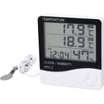 Digital LCD Interieur Thermomètre Hygromètre Testeur Humidité Horloge Cadeau NF-0