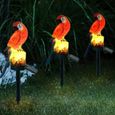 VGEBY Lampe solaire décoration jardin Perroquet étanche lumière paysage pour cour pelouse patio-0